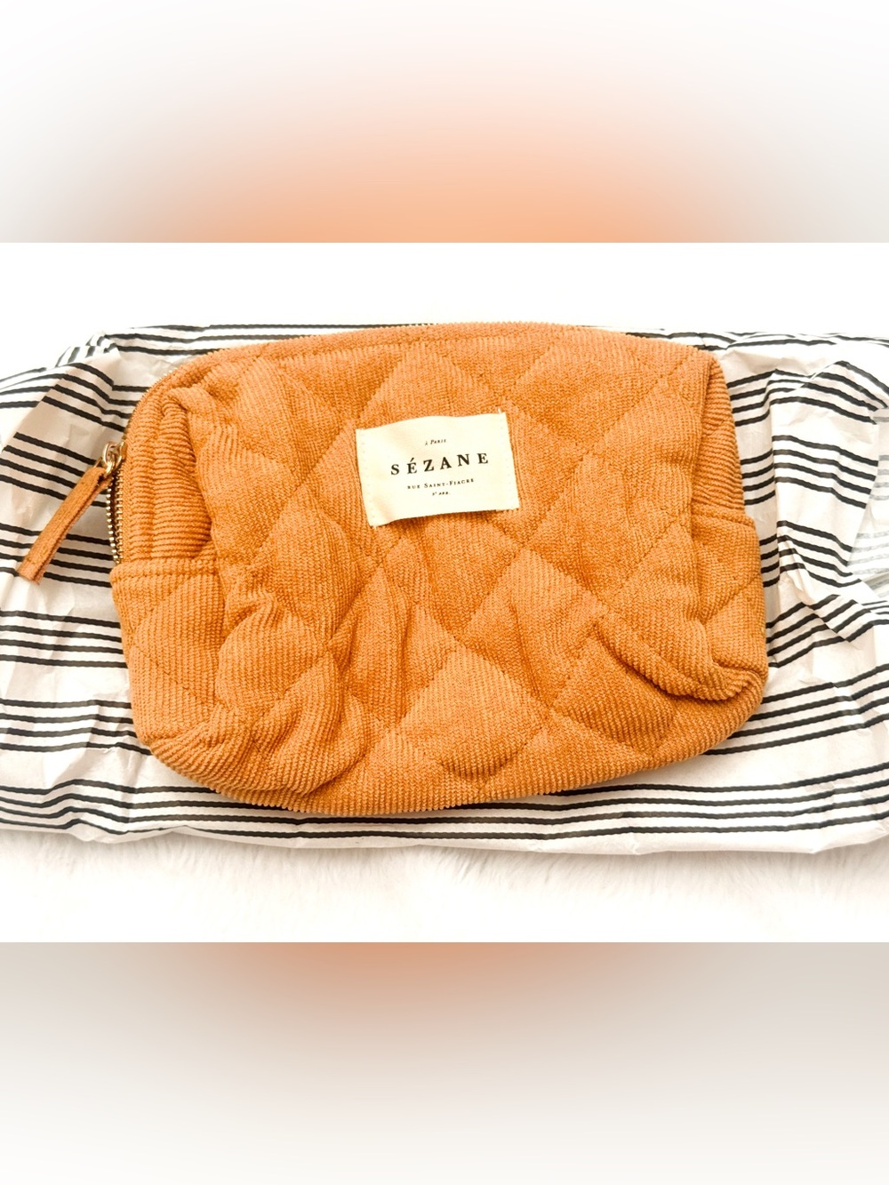 Sézane quilted makeup bag/ pouch